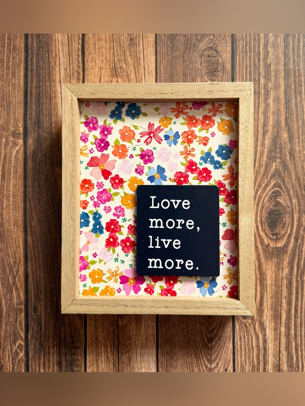 🖼️ Small Floral Wall Decor LOVE MORE. LIVE MORE.